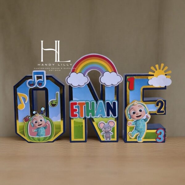 3D Themed letters/Numbers/Melon Letters/Cocomelon letters/Unicorn letters/ Lion King Letters - Image 5