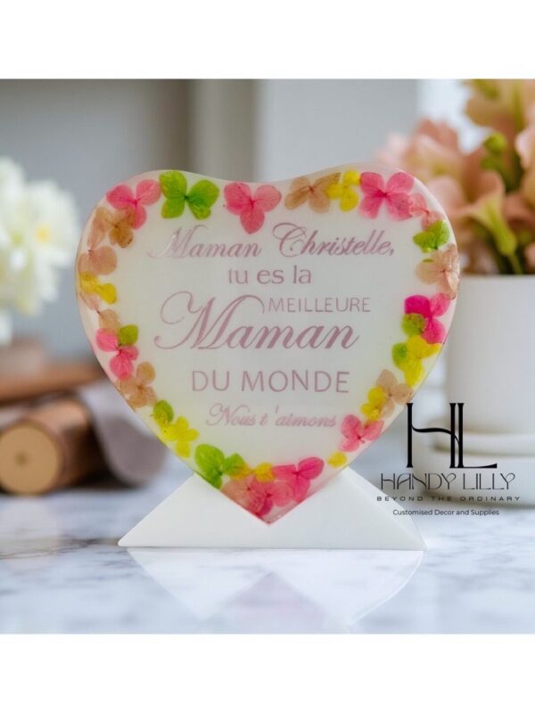Resin heart shaped gift