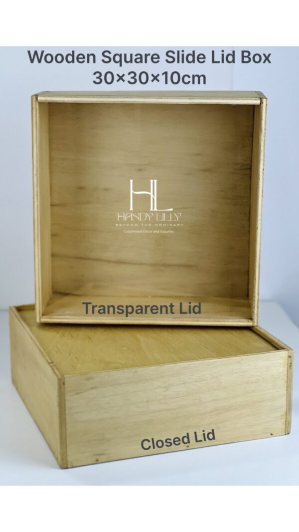 Wooden Slider Lid Box