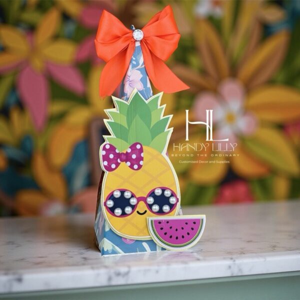 Tropical  beach party triangle/Pyramid treat box - Image 3