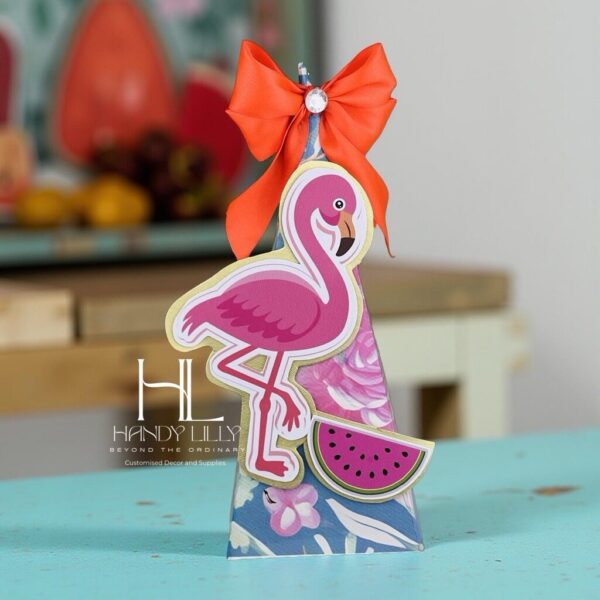 Tropical  beach party triangle/Pyramid treat box - Image 2