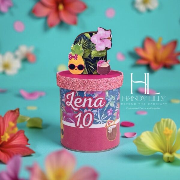Tropical beach party custom Pringles