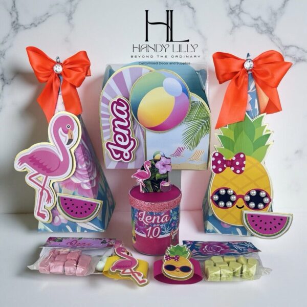 Tropical beach party palm tree centerpieces - Image 2
