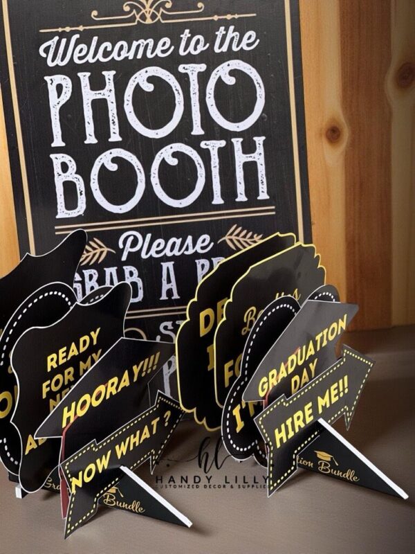 Graduation hand held props set