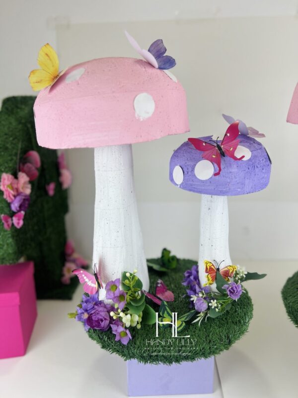 Enchanted gardens party mushroom centerpiece - Image 3