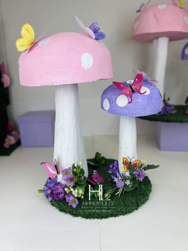 Enchanted gardens party mushroom centerpiece - Image 2