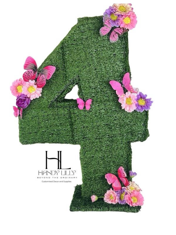 Enchanted Gardens number centerpiece