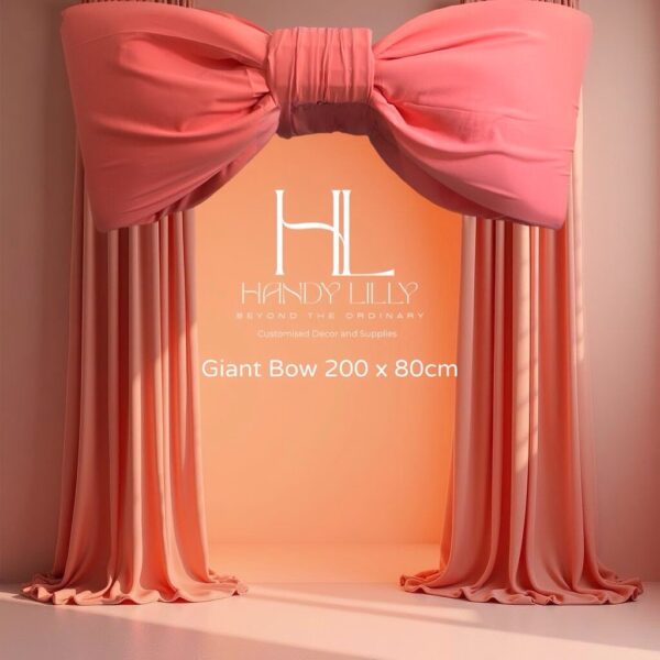 Giant life-size bow for party backdrop