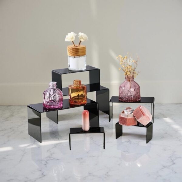 Acrylic Display Stand set of 5 pcs, Risers,Rectangular Display Shelf for Showcase, Dessert, Toys, Perfume - Image 11