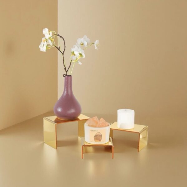 Acrylic Display Stand set of 5 pcs, Risers,Rectangular Display Shelf for Showcase, Dessert, Toys, Perfume - Image 10