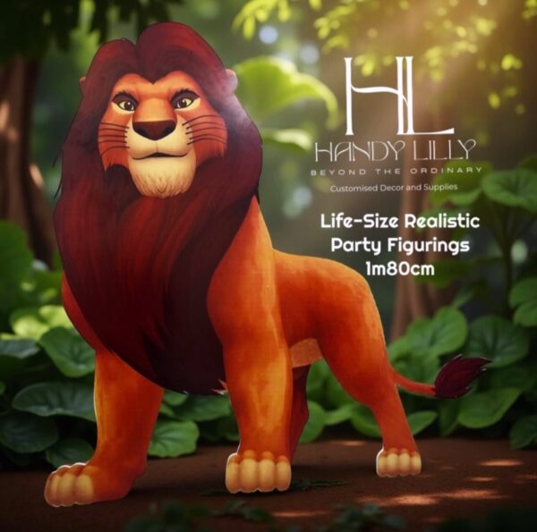 Giant Life-Size Lion king Party prop