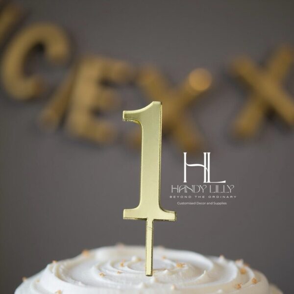 Number Acrylic Cake topper