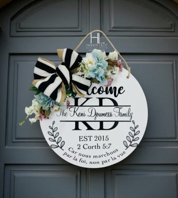 Wooden welcome board - Image 2